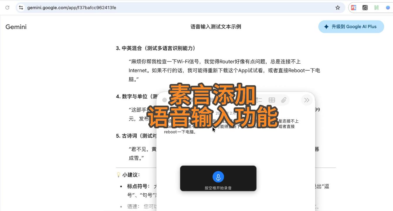 素言语音模式演示